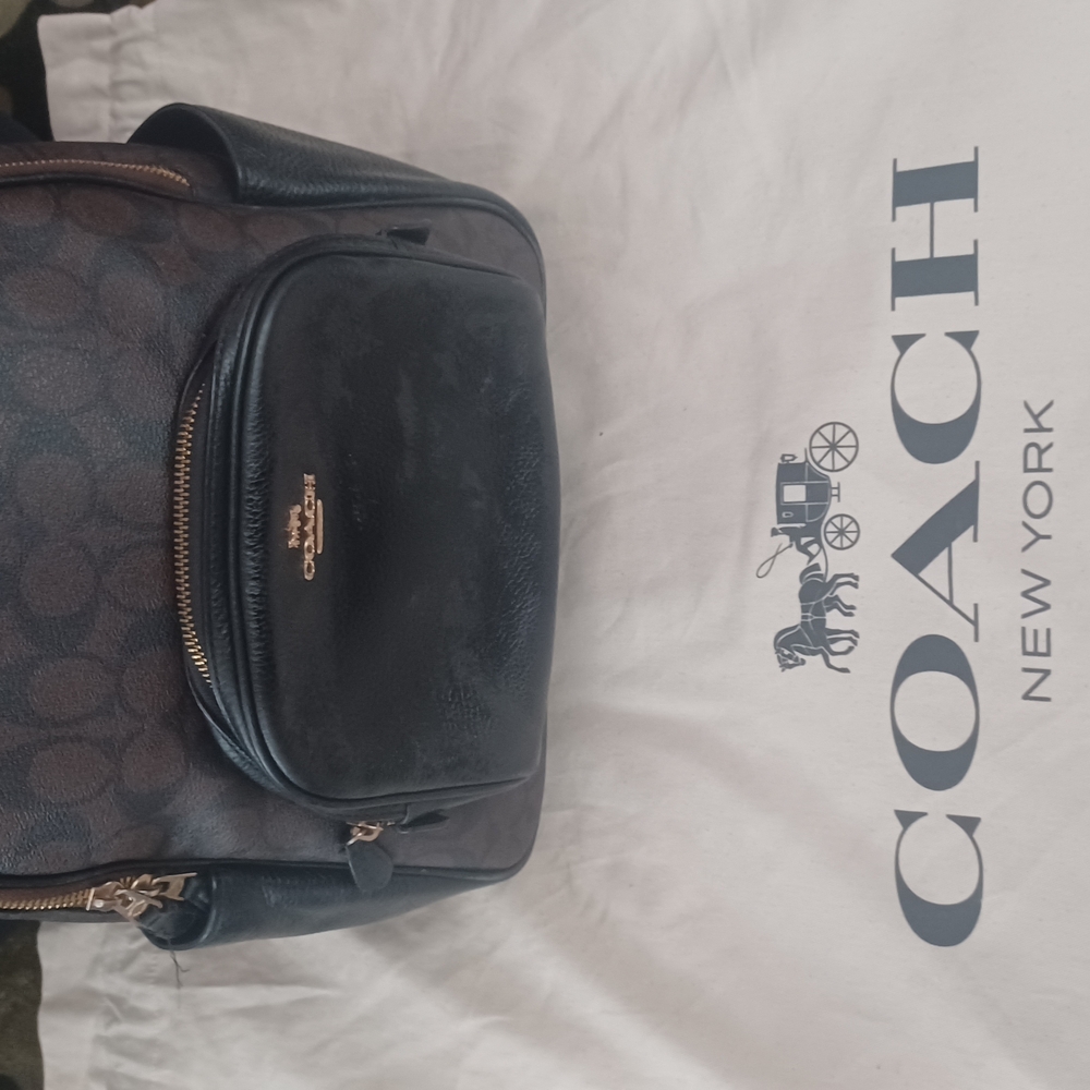 Coach Womens Black and Brown Backpack